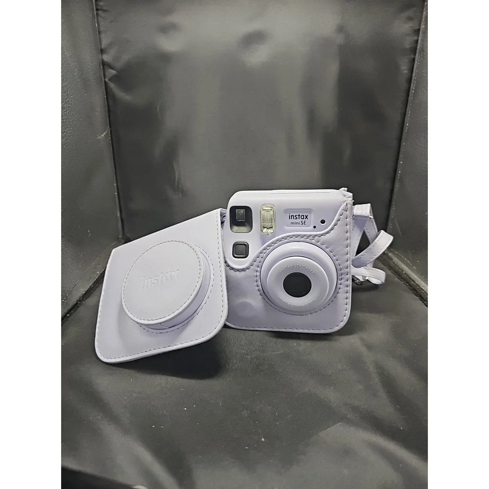 Fujifilm Instax Mini SE Fuji Instant Film Camera Purple With Color Match Case